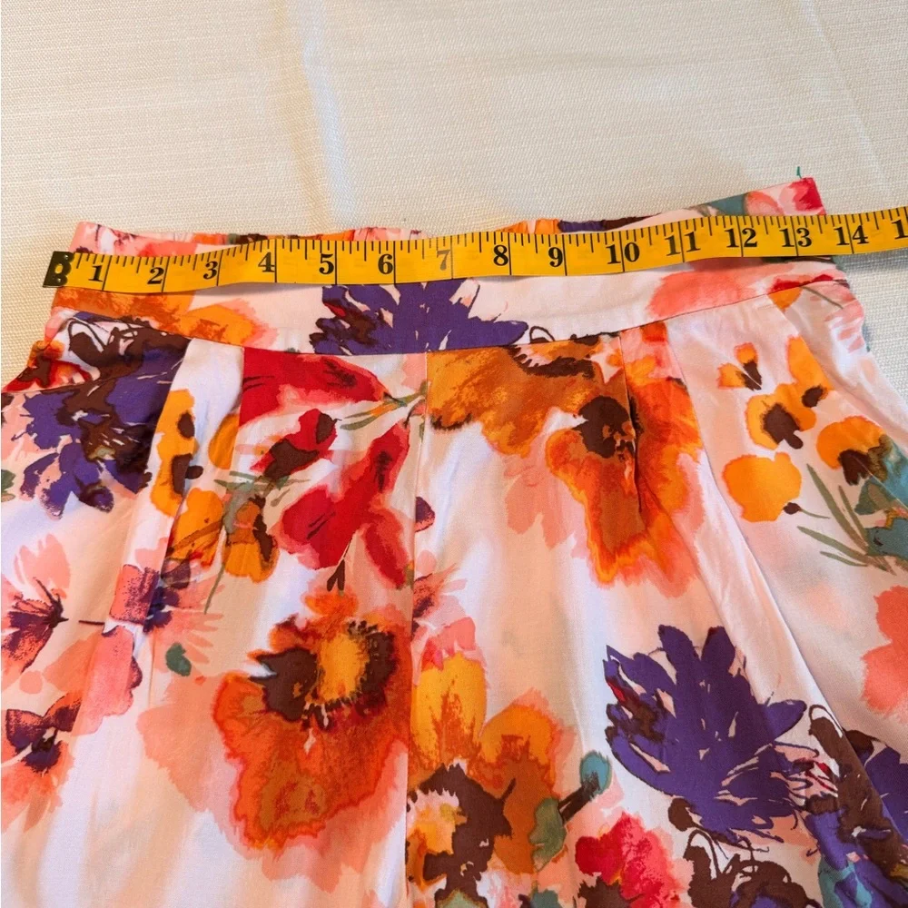 H&M Pink Floral High-Rise Summer Shorts